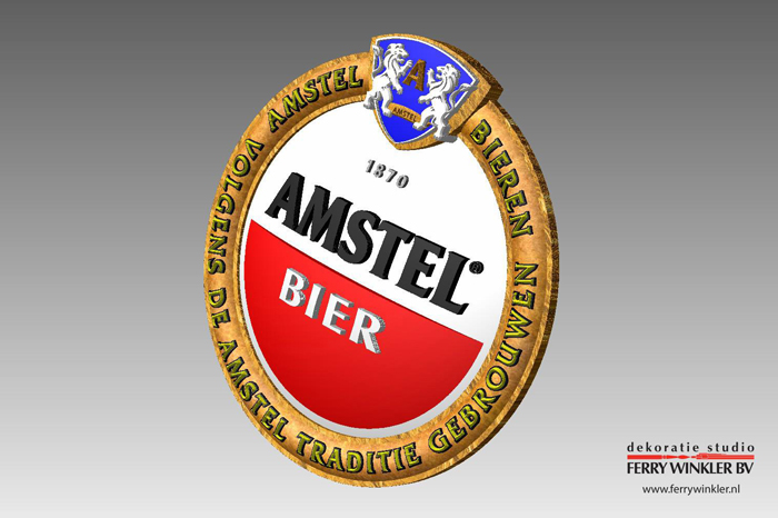 Amstel bier logo in 3D