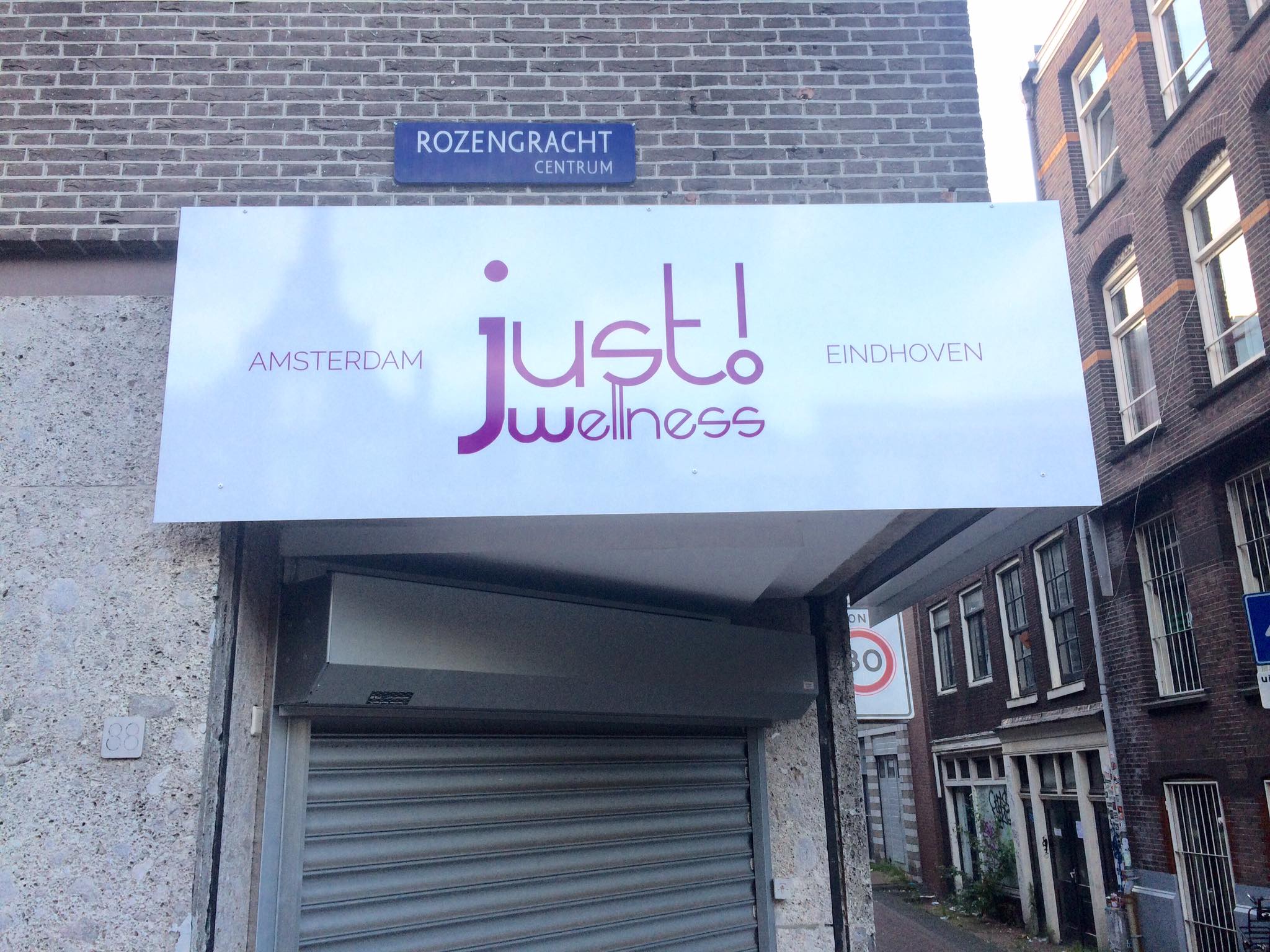 just-wellness-rozengracht-amsterdam-reclameborden